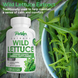 Parker Naturals Wild Lettuce Extract 1200mg capsules packaging details