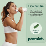 parmint. Chlorophyll Capsules with fresh herbs