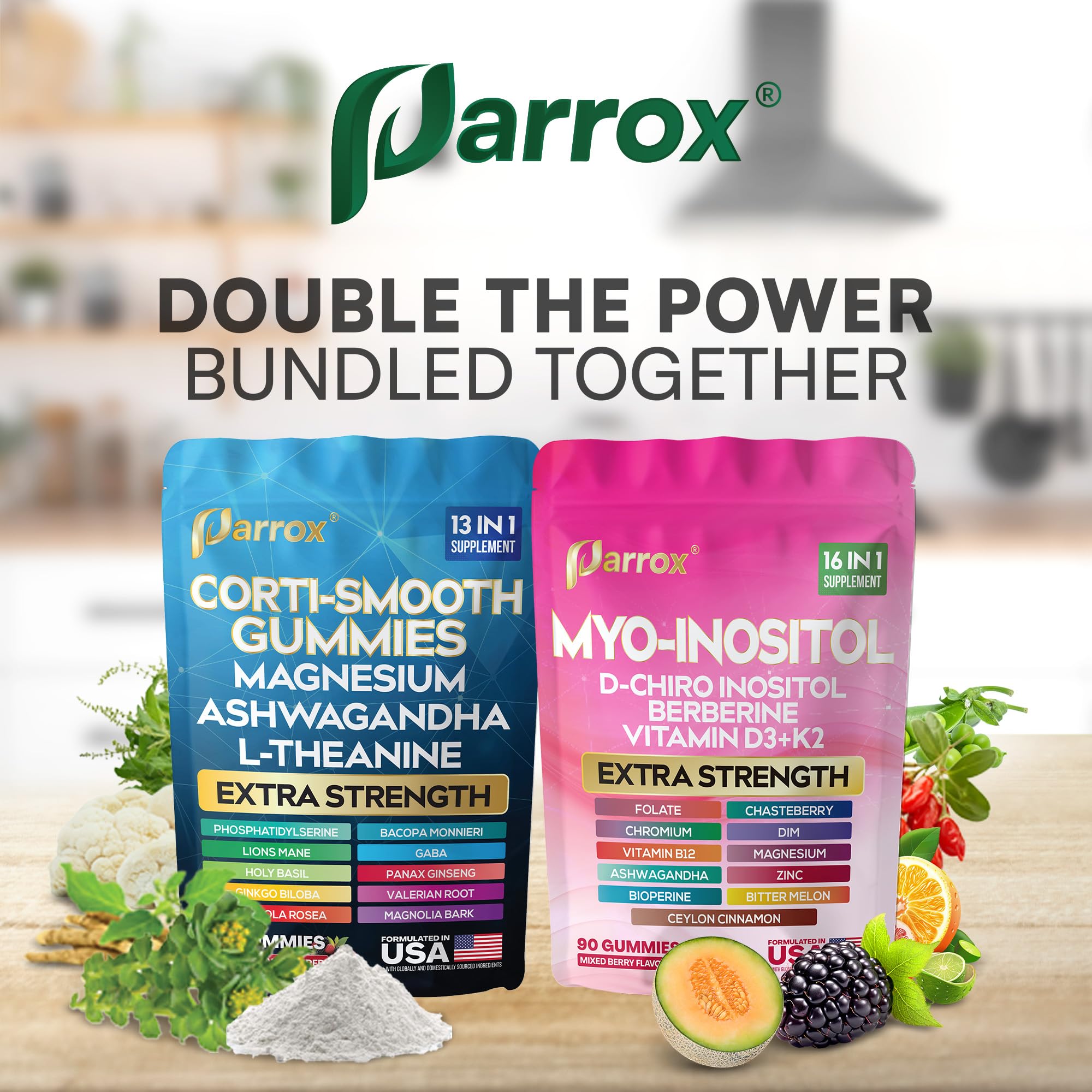 Parrox Complete Wellness Bundle with other health supplements
