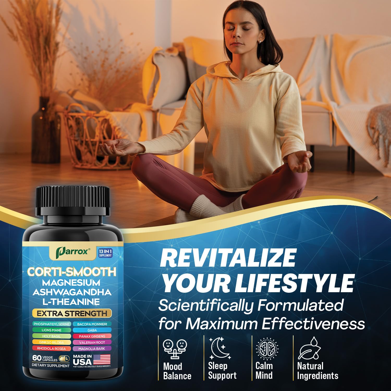 Parrox Corti-Smooth capsules in a hand