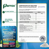 Parrox Corti-Smooth Gummies alongside a glass of water