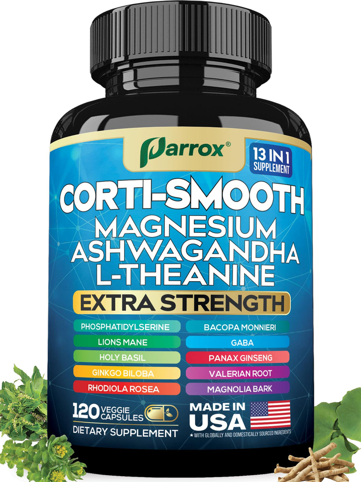 Parrox Corti-Smooth supplement bottle front view