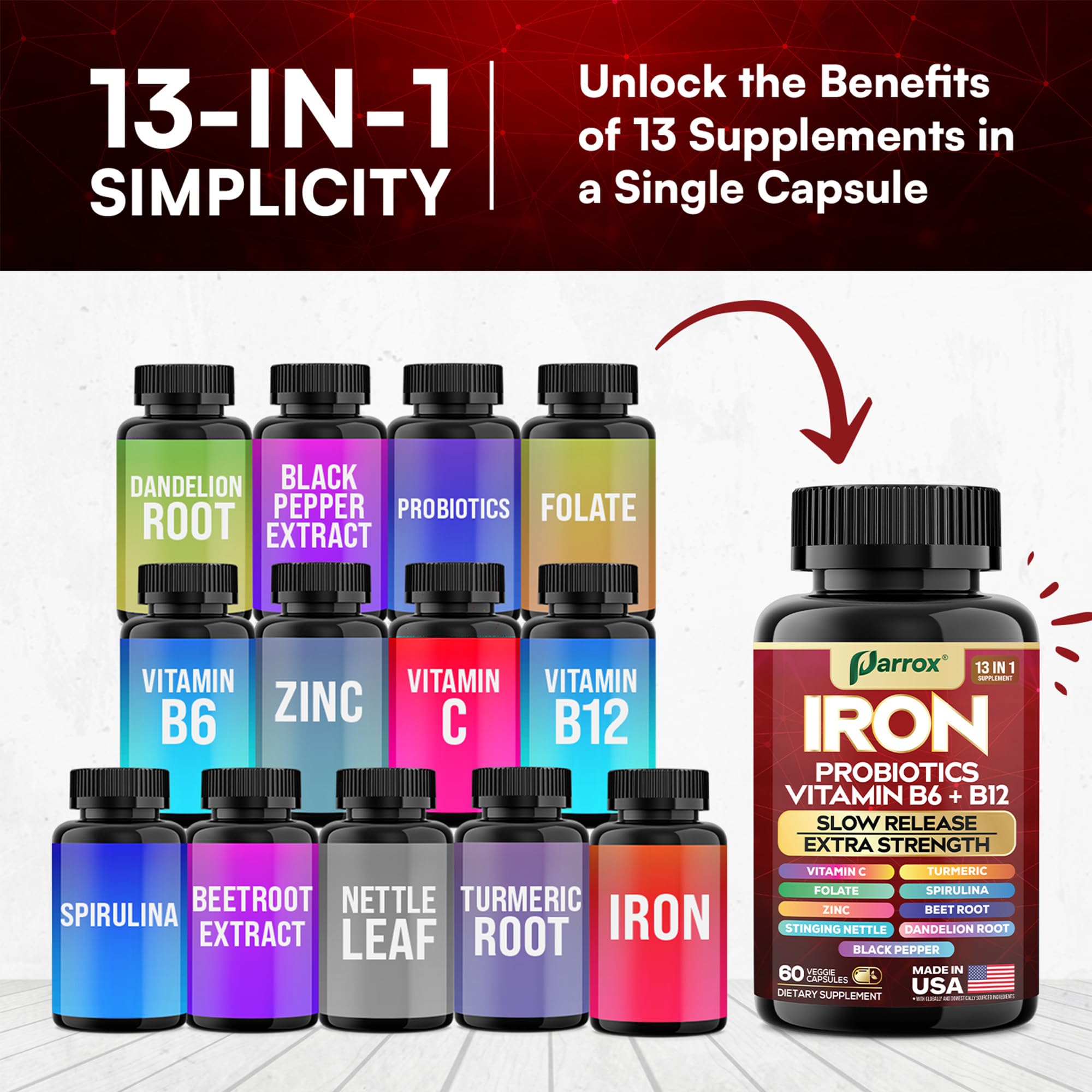 Parrox Elemental Iron ingredients list