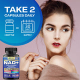 Parrox NAD+ Supplement Blend 10-in-1 with a glass of water