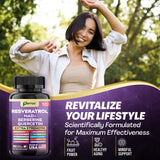 Parrox Resveratrol Supplement 14-in-1 Formula bottle with a measuring spoon