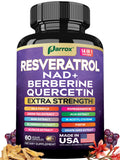 Parrox Resveratrol Supplement 14-in-1 Formula front view of packaging