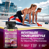 Parrox Saffron Supplements 6-in-1 Formula close-up of capsules