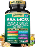 Parrox Sea Moss Capsules 16-in-1 front view with packaging
