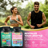 Parrox Sea Moss & Collagen Duo Capsules with ingredients list