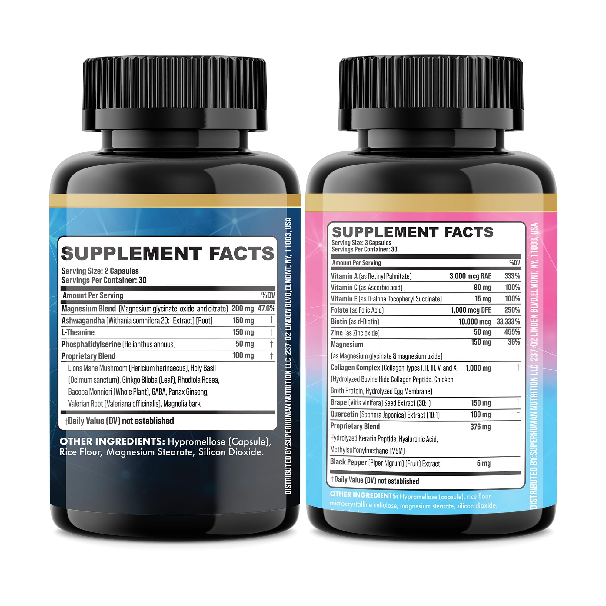 Parrox Shining Serenity Set packaging with nutritional information