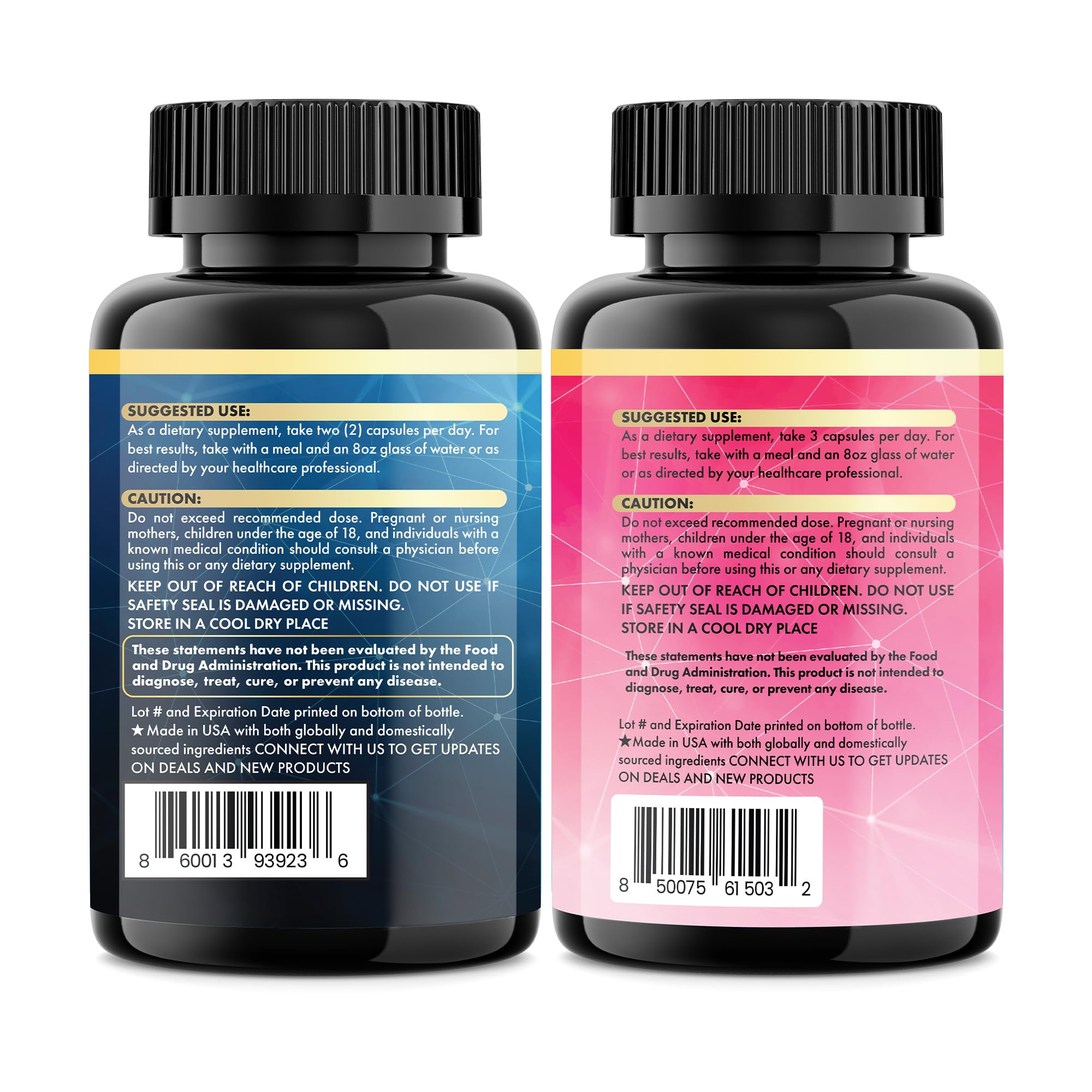 Parrox supplements arranged on a wooden table