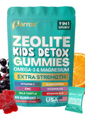 Parrox Zeolite Kids Gummies front view packaging