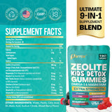 Parrox Zeolite Kids Gummies mixed berry flavour close-up