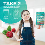 Parrox Zeolite Kids Gummies open bottle with gummies visible