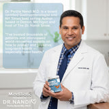 Partha Nandi, MD MindBiotic Ashwagandha Chews 300mg jar side view