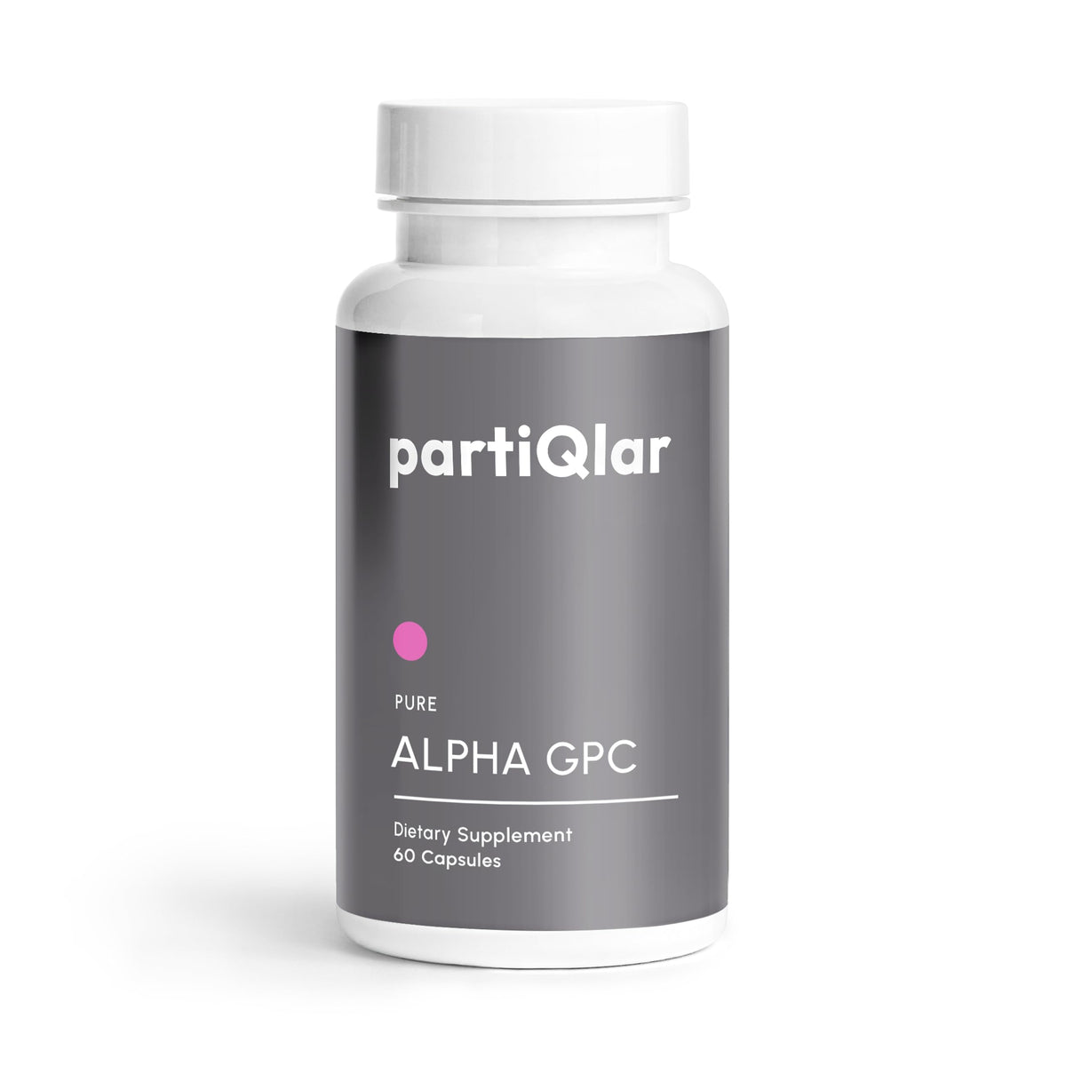 partiQlar Alpha GPC 300mg Choline Capsules front view