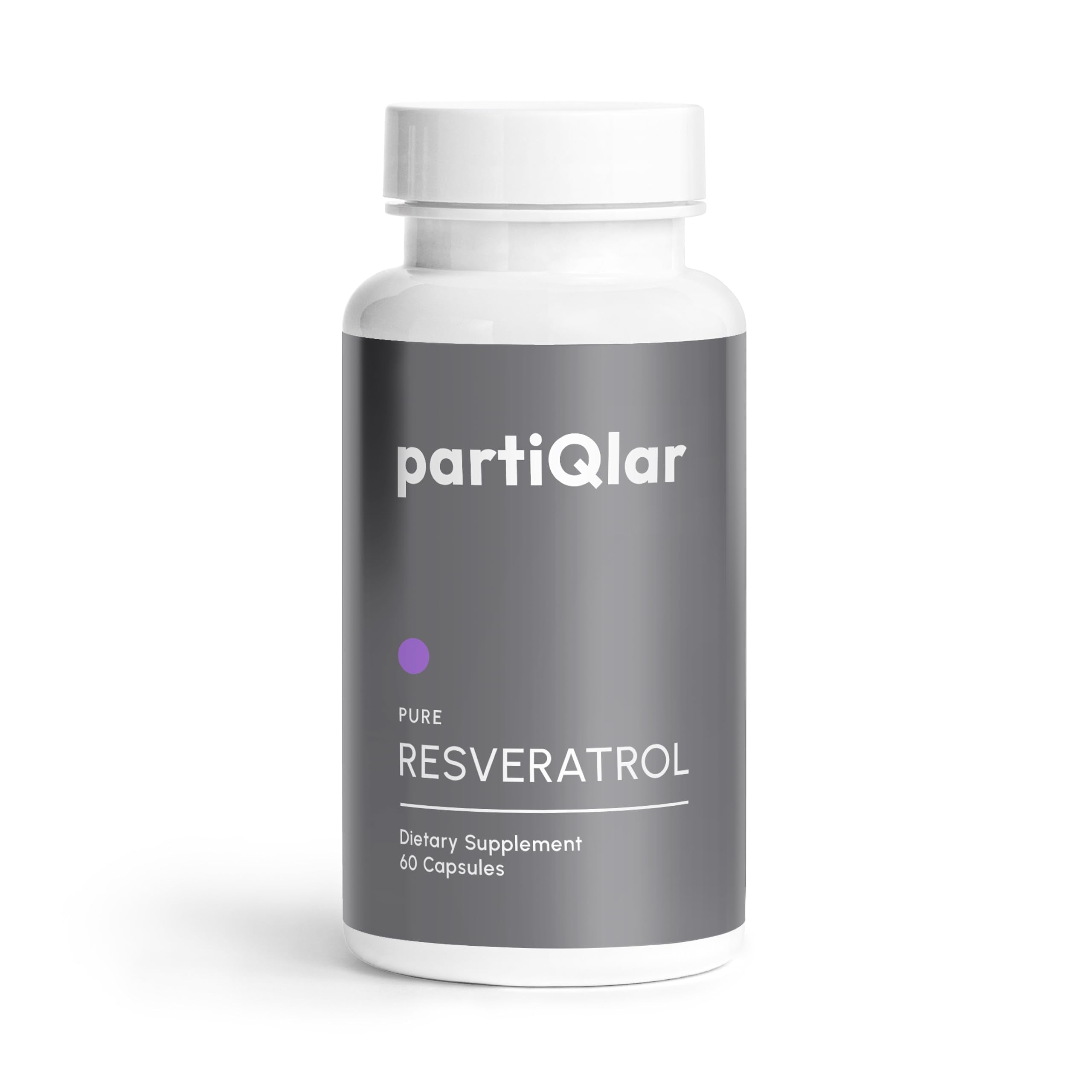 partiQlar Resveratrol 500mg Capsules front view