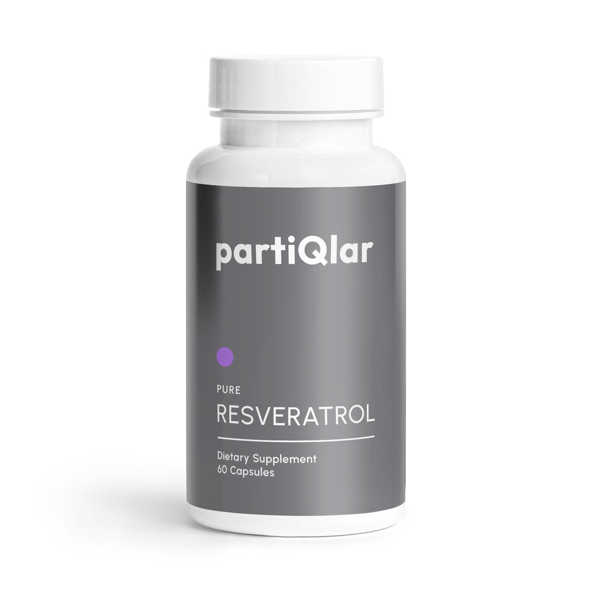 partiQlar Resveratrol 500mg Capsules front view