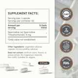 partiQlar Spermidine 8mg Capsules close-up of label