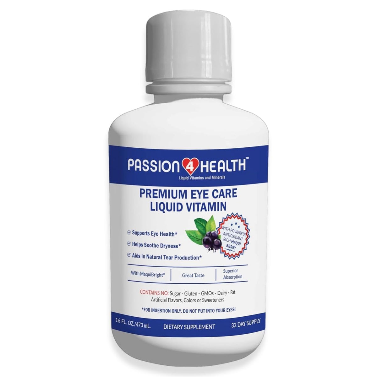 Passion 4 Life Liquid Vision Care Supplement 558g front view