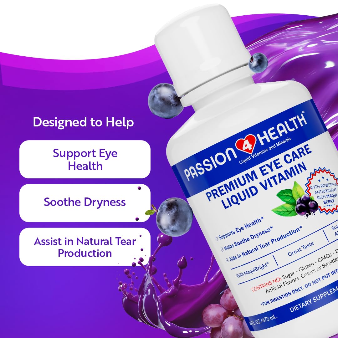 Passion 4 Life Liquid Vision Care Supplement 558g side view
