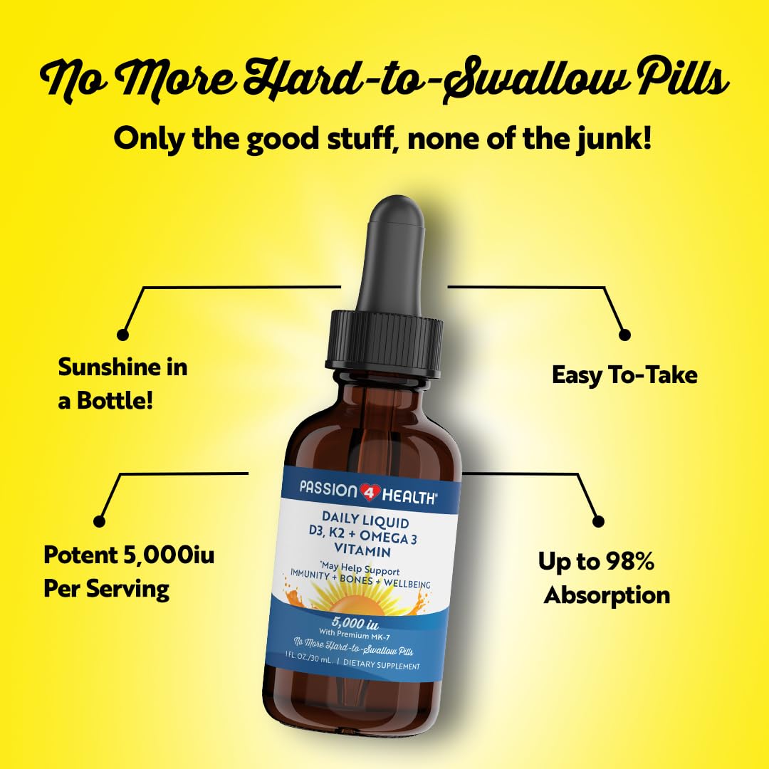 Passion 4 Life Vitamin D3 & K2 Liquid Supplement ingredients list