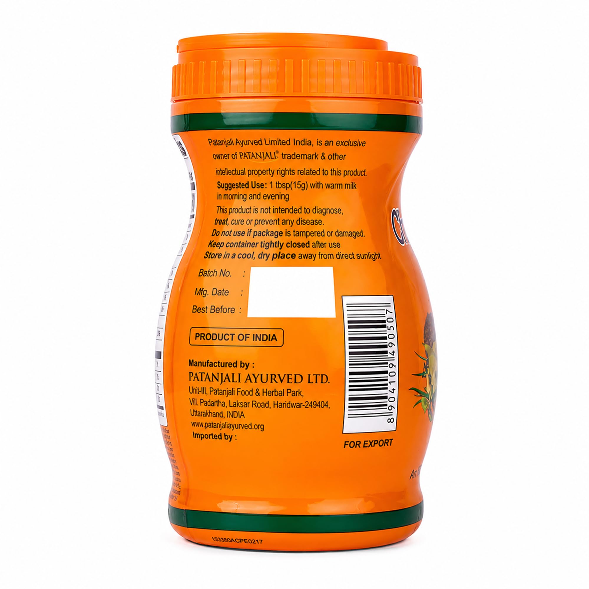 Patanjali Multivitamin Supplement 1002g side view