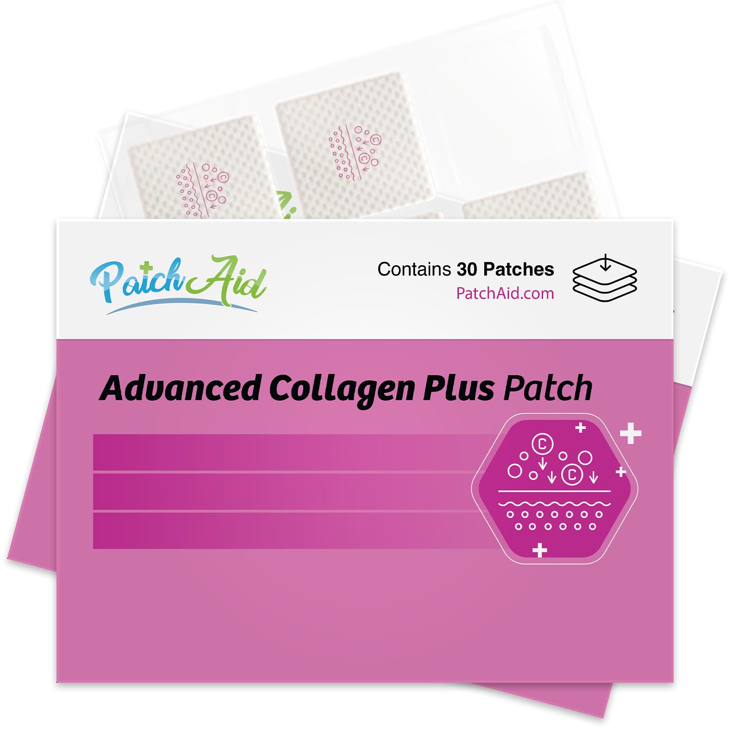 Patch Aid Collagen Plus Topical Patch front view