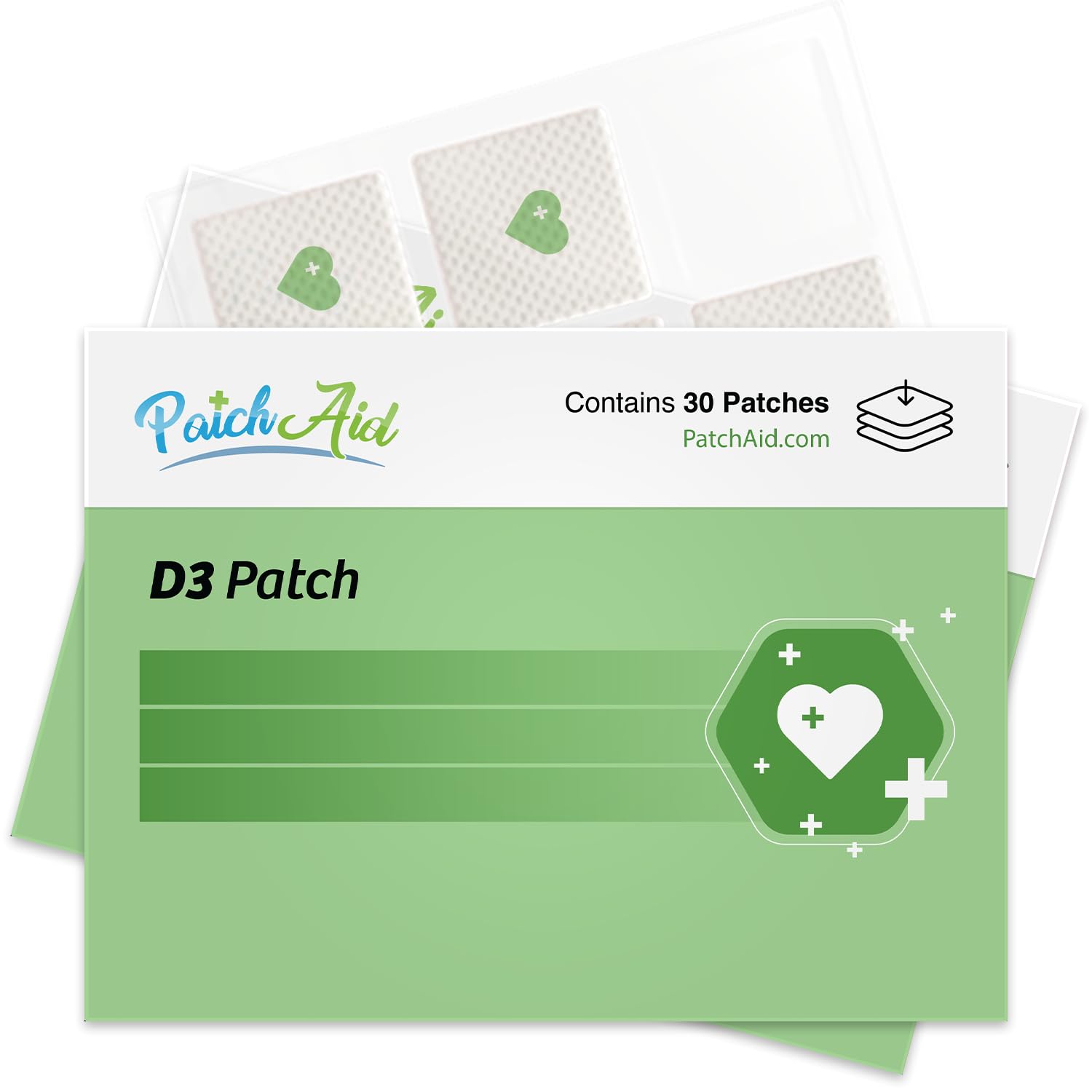 Patch Aid Vitamin D Patches front view in packaging