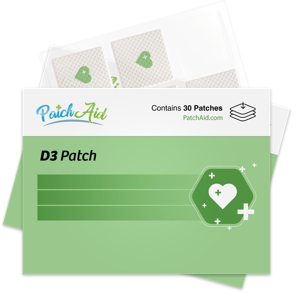 Patch Aid Vitamin D Patches front view in packaging