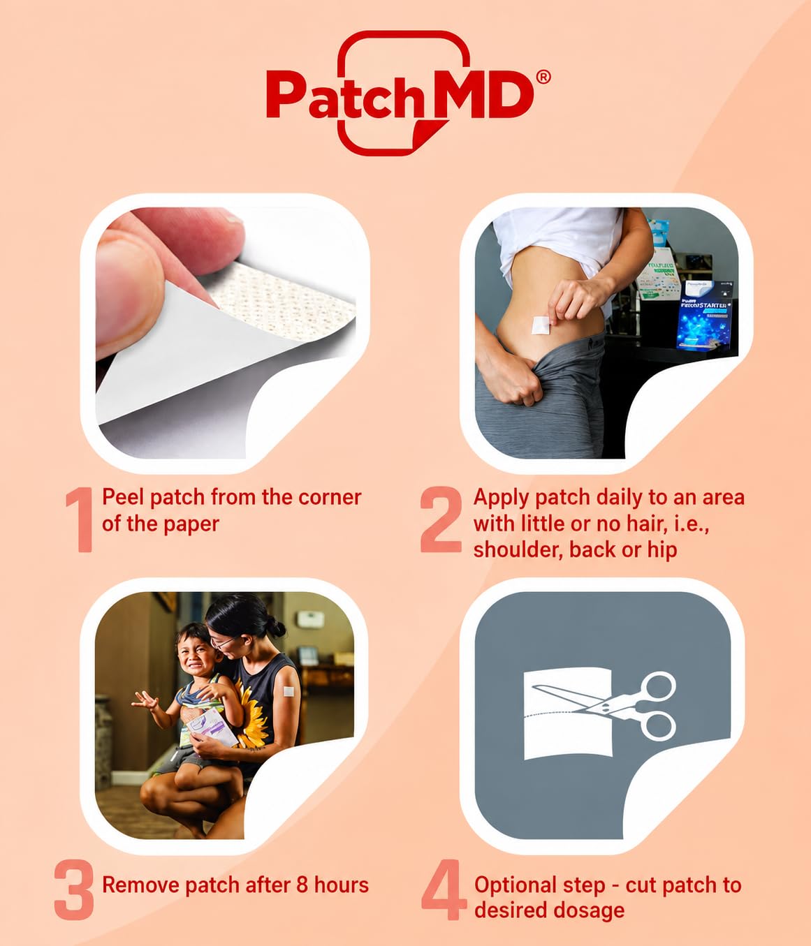 PatchMD Iron Supplement Patches application on skin