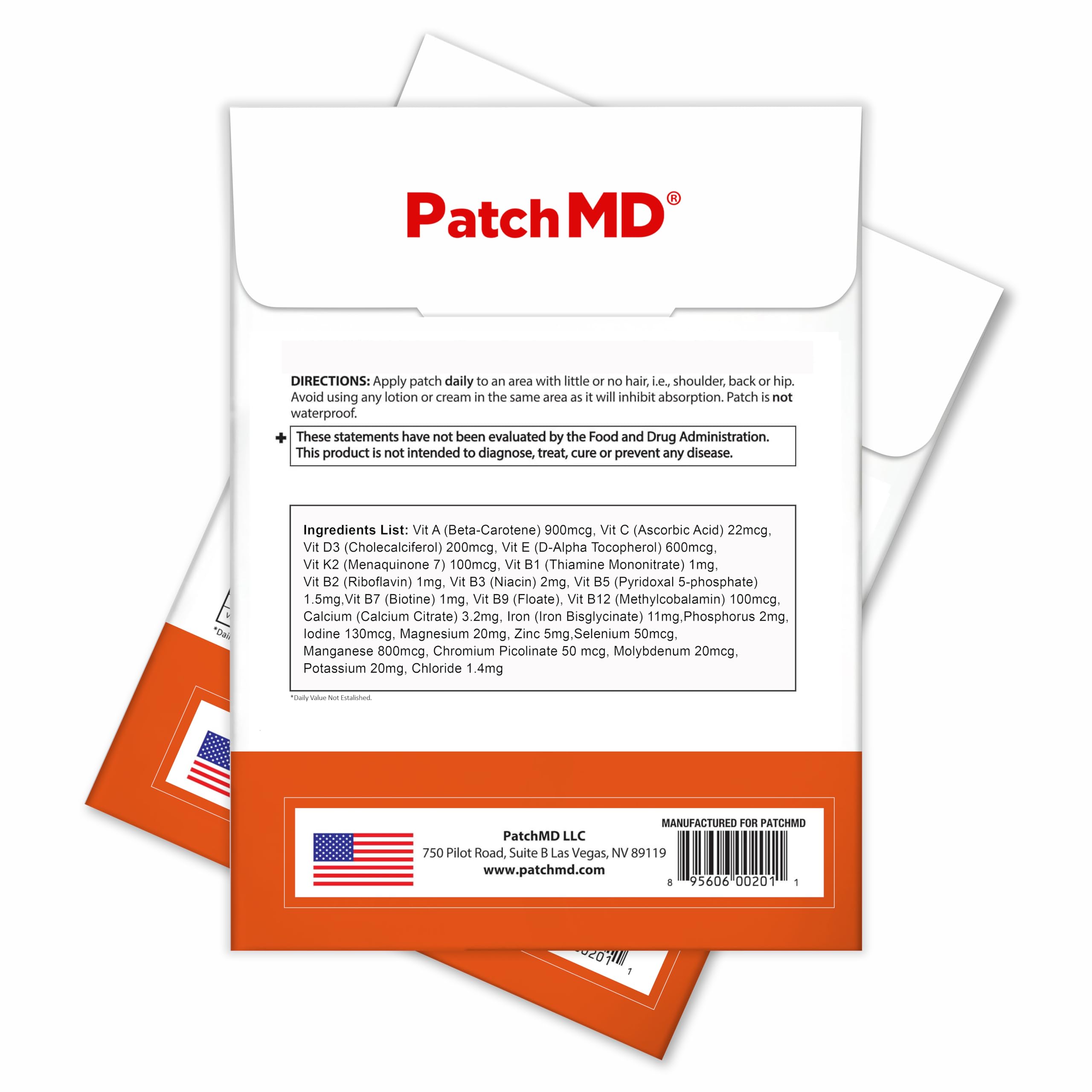 PatchMD Multivitamin Topical Patches packaging
