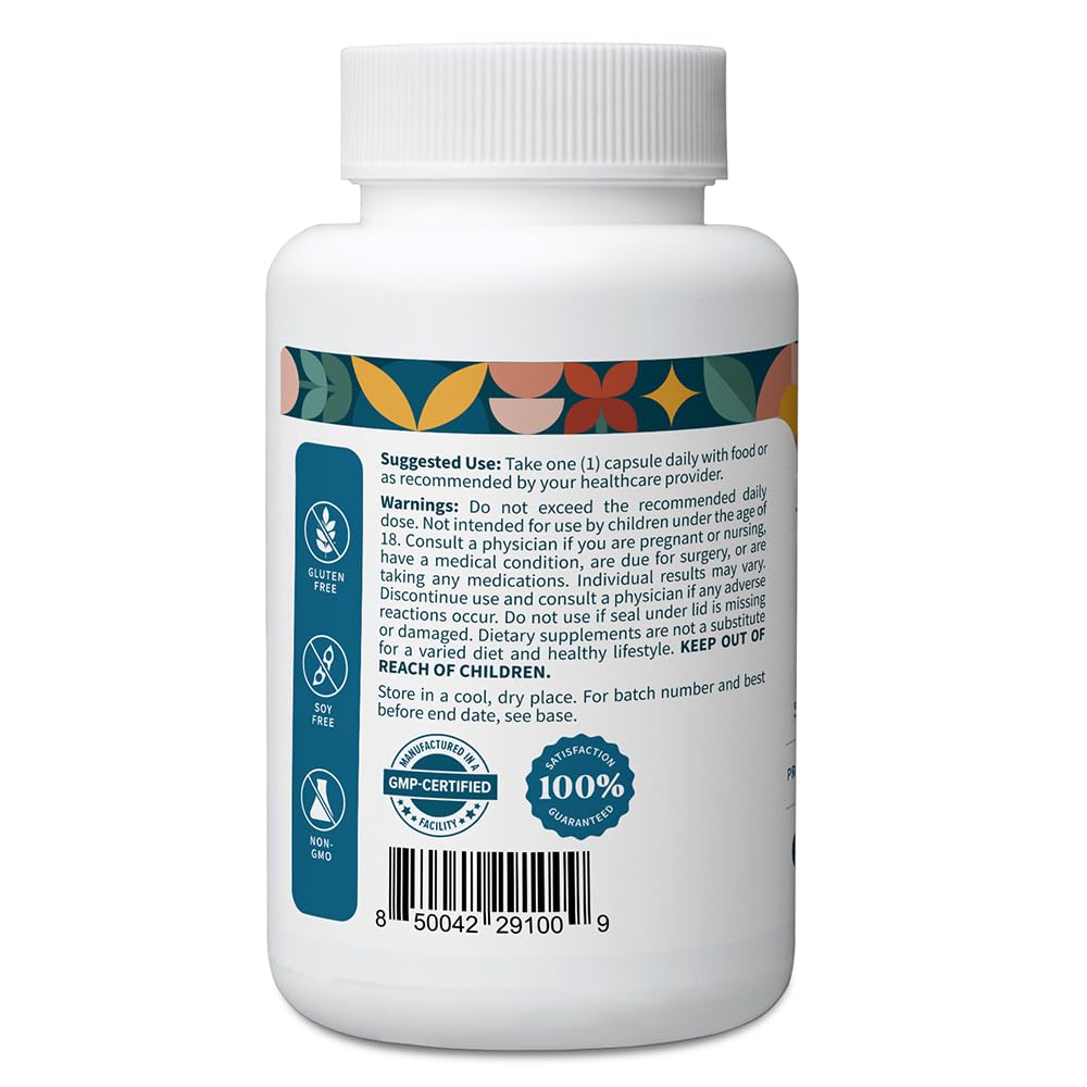 Pattern Wellness Calcium K2 D3 Supplement 60 Capsules side view