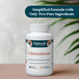 Pattern Wellness Glutathione & Vitamin C Capsules bottle open