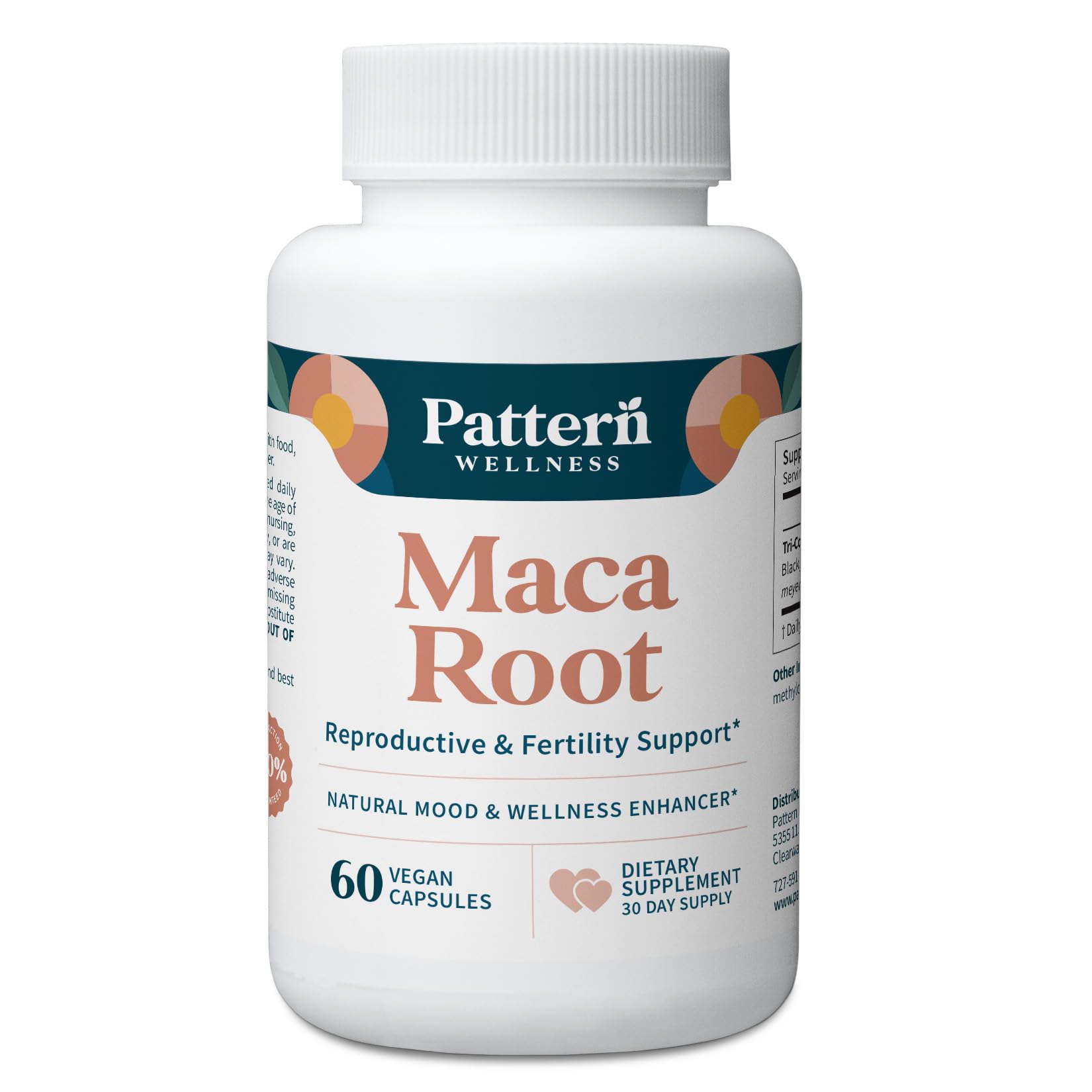 Pattern Wellness Maca Root Capsules 500mg front view