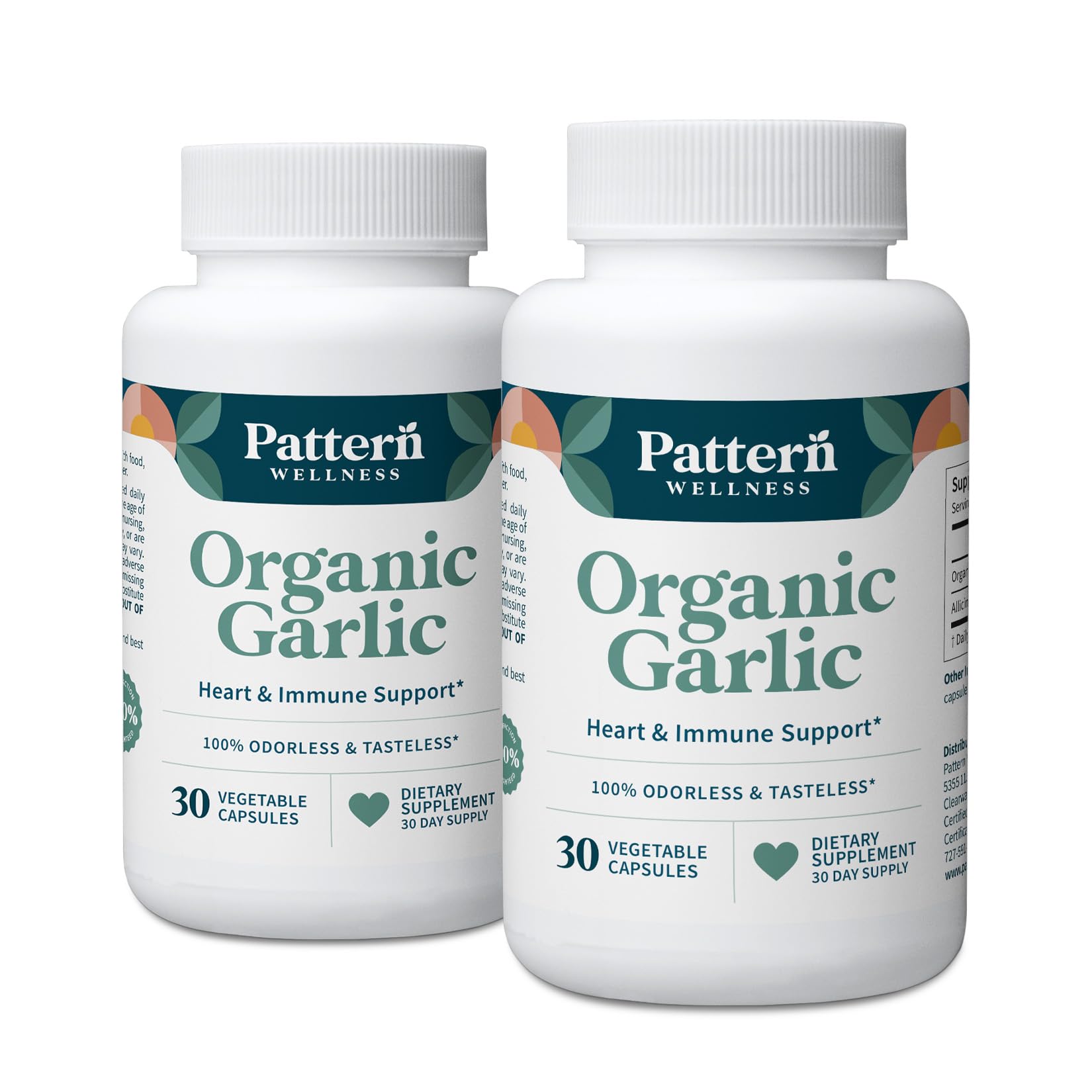 Pattern Wellness Organic Garlic Capsules front view