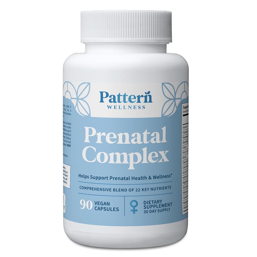 Pattern Wellness Prenatal Vitamins capsule bottle front view