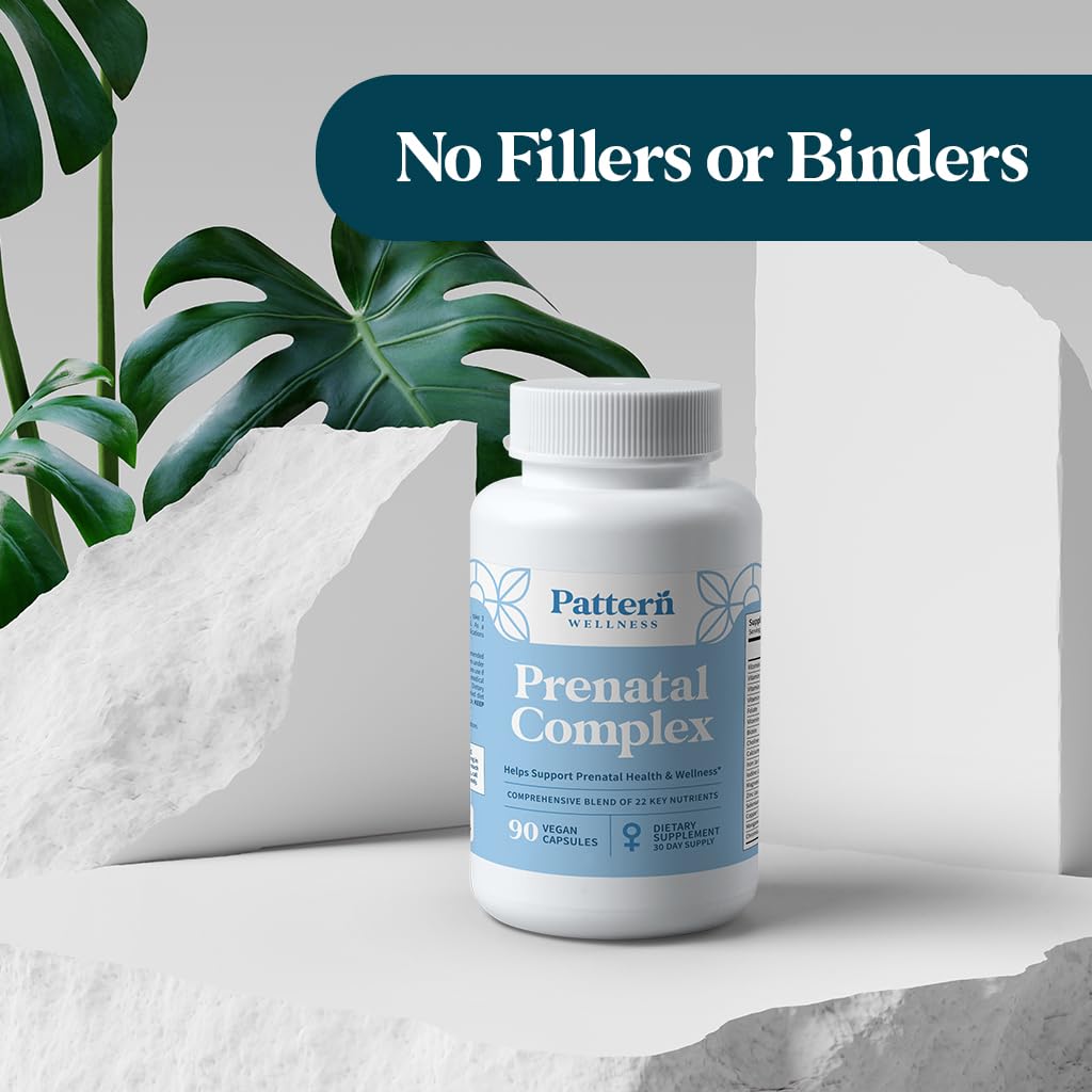 Pattern Wellness Prenatal Vitamins in a lifestyle setting