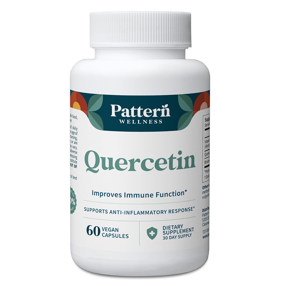 Pattern Wellness Quercetin with Bromelain 2400 GDU capsules front view