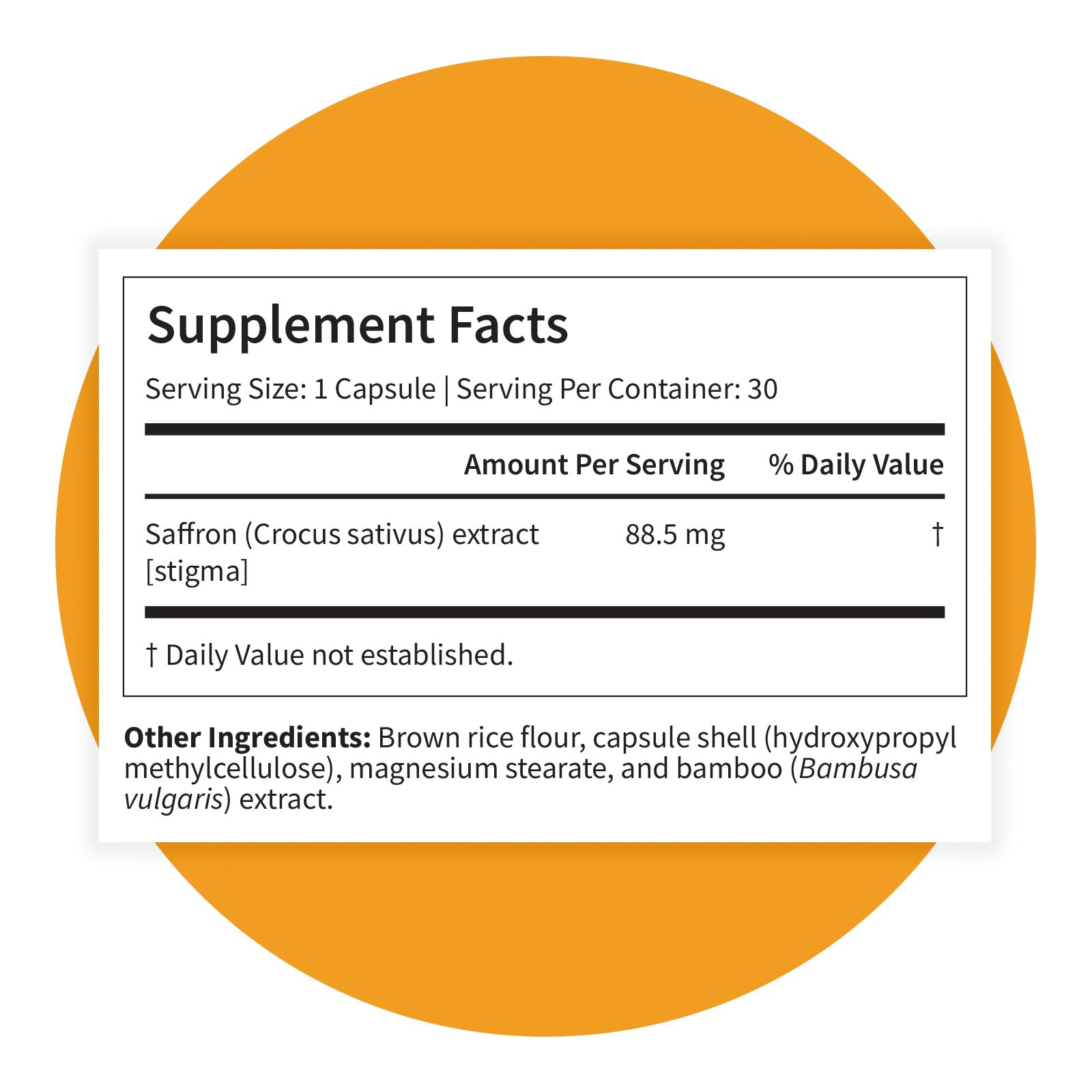 Pattern Wellness Saffron Extract Capsules 88.5mg product packaging