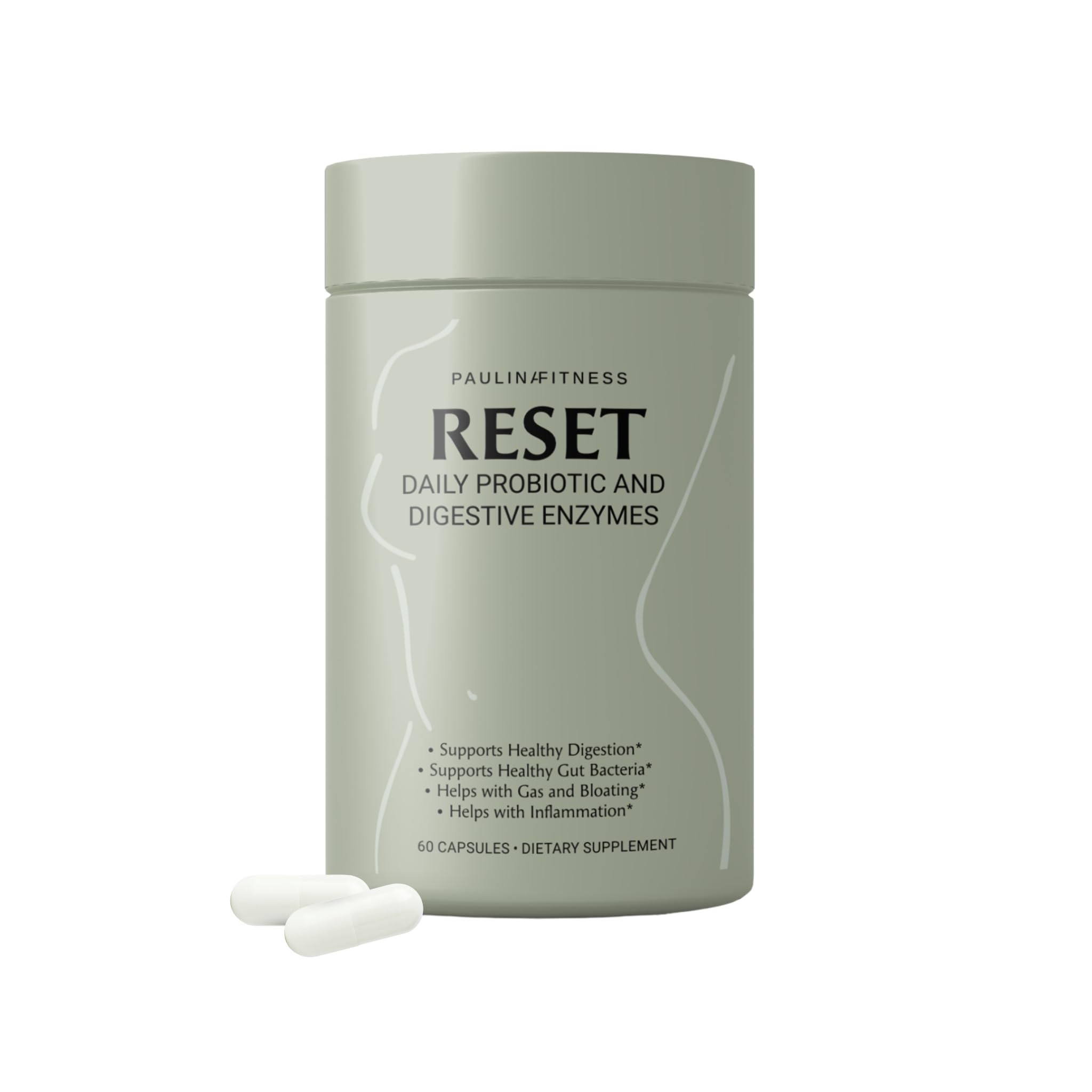 Paulina FITNESS Reset Daily Probiotic & daily Enzymes front view