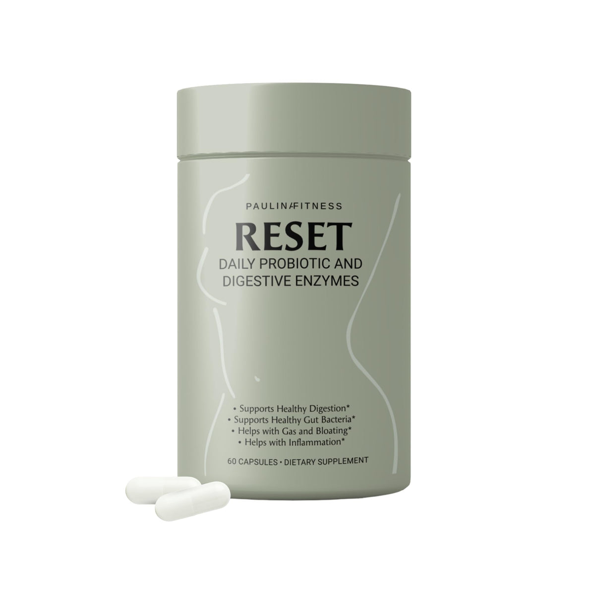 Paulina FITNESS Reset Daily Probiotic & daily Enzymes front view