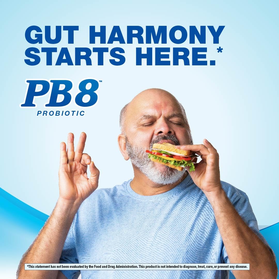 PB 8 Acidophilus Probiotic Capsules with a glass of water
