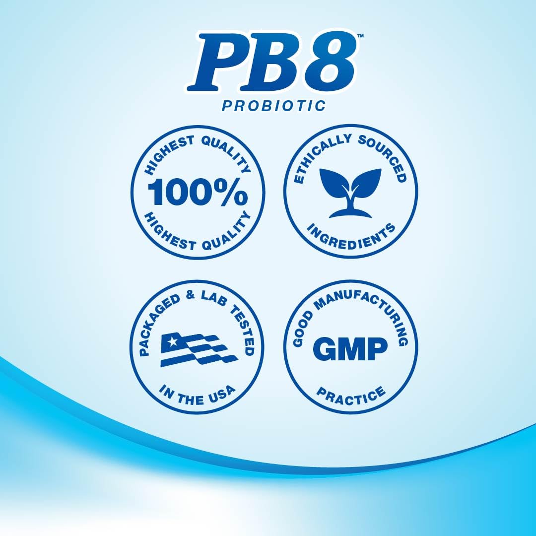 PB 8 Acidophilus Probiotic Capsules with a measuring spoon for dosage