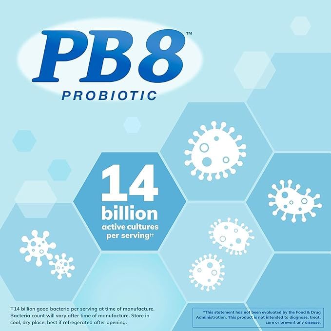 PB 8 Probiotic bottle back view