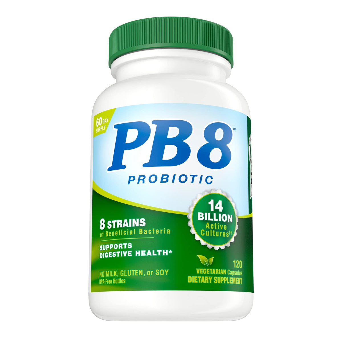 PB8 Probiotic Acidophilus 120 count bottle front view