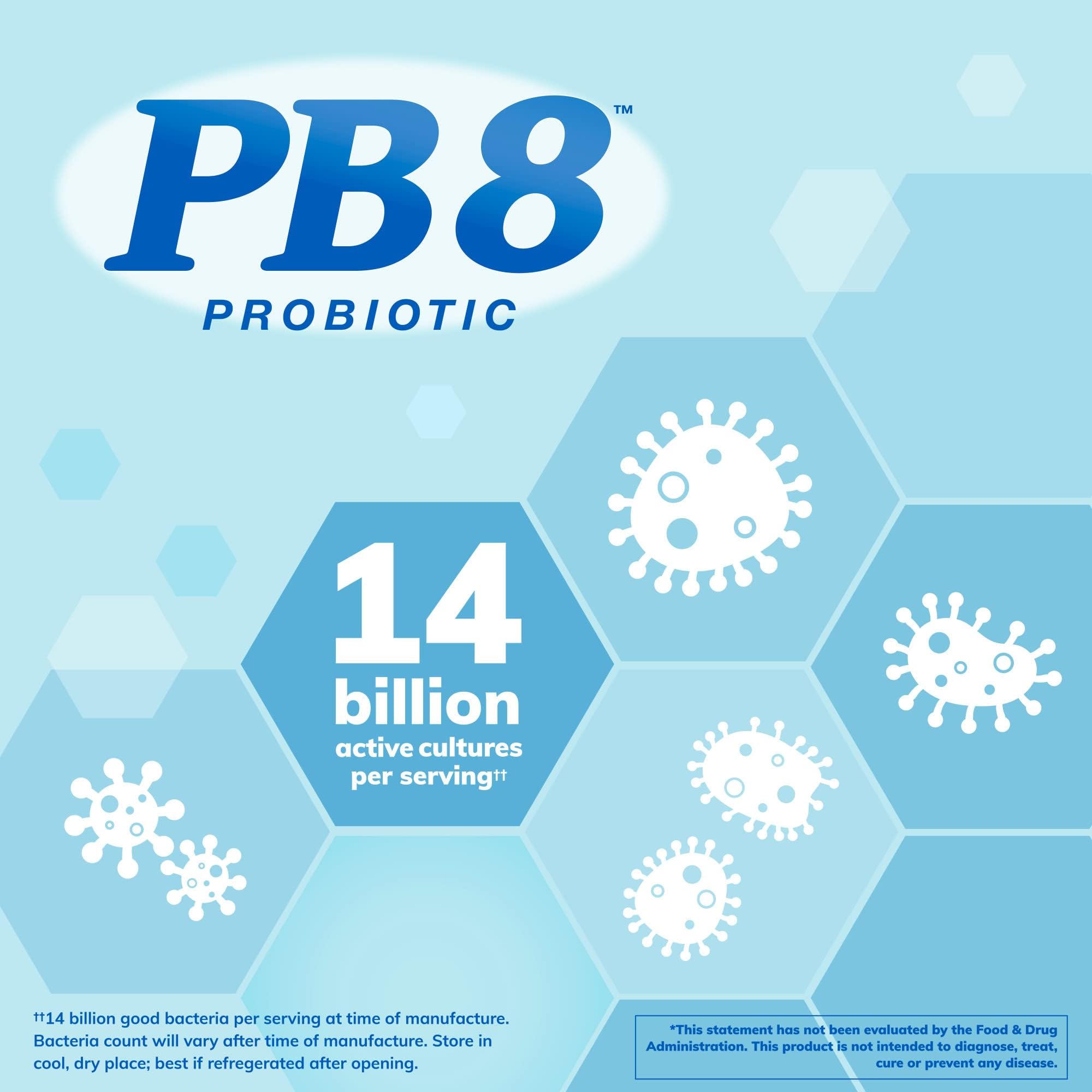 PB8 Probiotic Acidophilus bottle side view