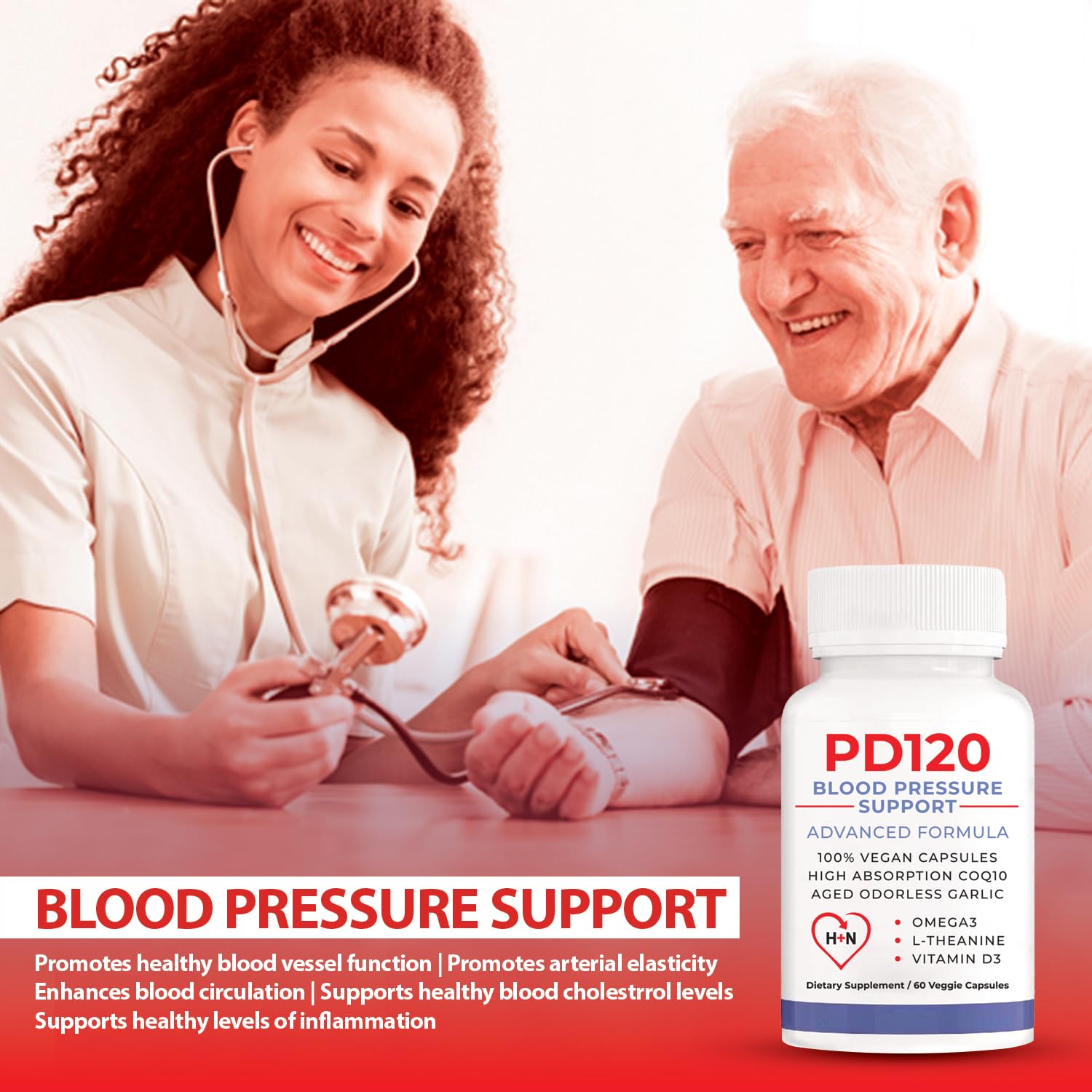 PD120 CoQ10 Supplement showing vegetarian capsules