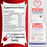 PD120 CoQ10 Supplement side view with ingredients