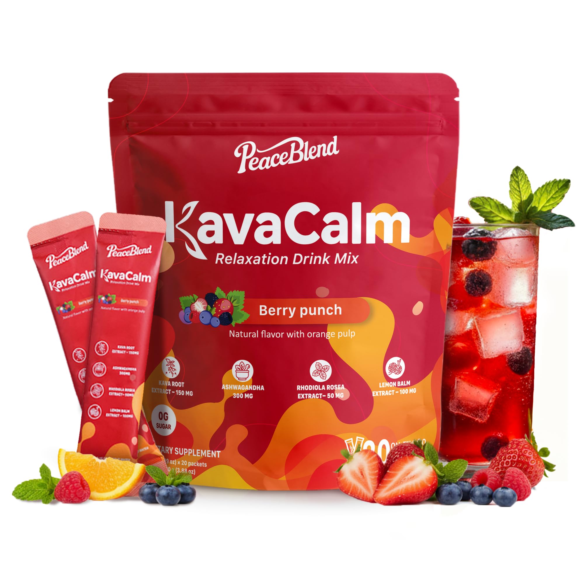 PEACEBLEND Super Calm Drink Mix packaging front view